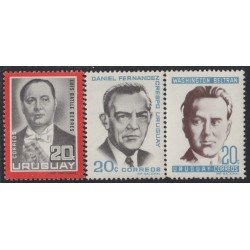 Uruguay 742/44 1966 Celebridades MNH Uruguay 742/44 1966 Celebridades MNH