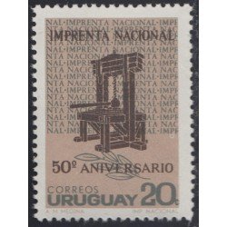 Uruguay 745 1966 50º Aniversario de la imprenta nacional MNH Uruguay 745 1966 50º Aniversario de la imprenta nacional MNH