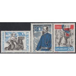 Uruguay 748/50 1966 Héroes Uruguayos MNH Uruguay 748/50 1966 Héroes Uruguayos MNH