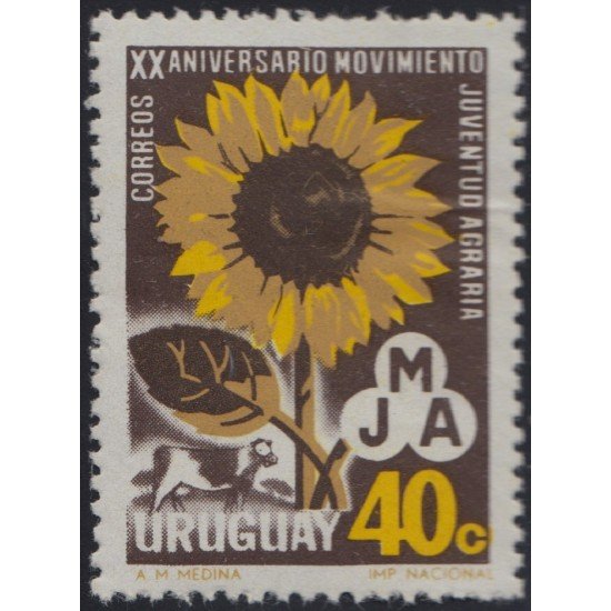 Uruguay 751 1966 XX Aniversario movimiento juventud Agraria MNH Uruguay 751 1966 XX Aniversario movimiento juventud Agraria MNH