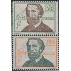 Uruguay 753/54 1967 Homenaje al escritor Eduardo Acevedo MNH Uruguay 753/54 1967 Homenaje al escritor Eduardo Acevedo MNH