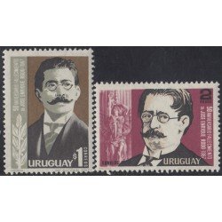 Uruguay 757/58 1967 150 Años de la muerte del escritor José Enrique Rodó MNH Uruguay 757/58 1967 150 Años de la muerte del escritor José Enrique Rodó MNH
