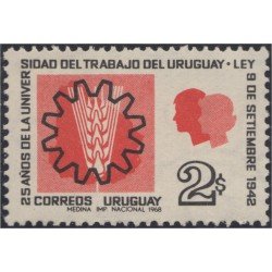 Uruguay 774 1969 25º Aniversario de la Universidad de trabajo MNH Uruguay 774 1969 25º Aniversario de la Universidad de trabajo MNH