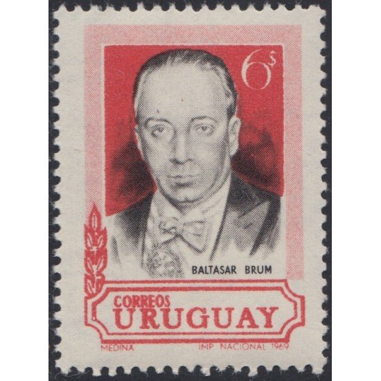 Uruguay 777 1969 Presidente Baltasar Brum MNH Uruguay 777 1969 Presidente Baltasar Brum MNH
