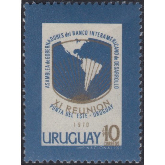 Uruguay 785 1970 XI Asamblea de Gobernadores del Banco Interamericano de Desarrollo MNH Uruguay 785 1970 XI Asamblea de Gobernadores del Banco Interamericano de Desarrollo MNH