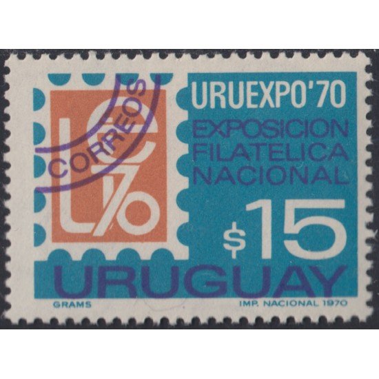 Uruguay 794 1970 Uruexpo 70 Exposición Filatélica Internacional MNH Uruguay 794 1970 Uruexpo 70 Exposición Filatélica Internacional MNH