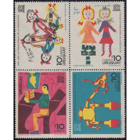 Uruguay 795/98 1970 Año Internacional de la Educación (UNESCO) MNH Uruguay 795/98 1970 Año Internacional de la Educación (UNESCO) MNH