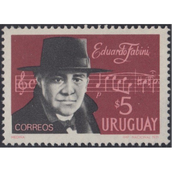 Uruguay 806 1971 Eduardo Fabini CompositorMNH