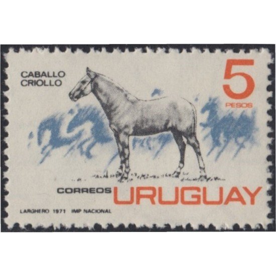 Uruguay 810 1971 Caballos de raza Horse MNH Uruguay 810 1971 Caballos de raza Horse MNH