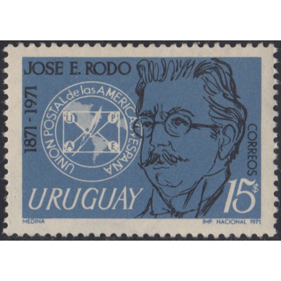 Uruguay 813 1971 Centenario del nacimiento de José E. Rodo MNH Uruguay 813 1971 Centenario del nacimiento de José E. Rodo MNH