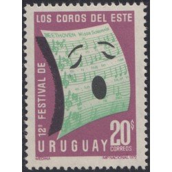 Uruguay 829 1972 12º Festival de Música MNH Uruguay 829 1972 12º Festival de Música MNH