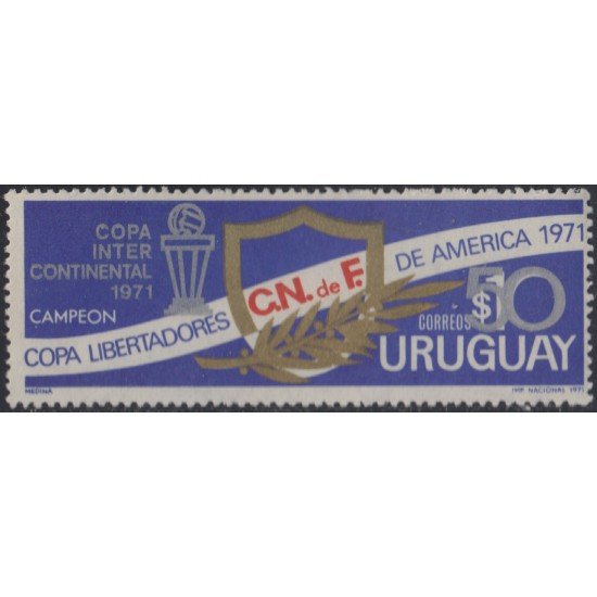 Uruguay 831 1972 Victoria Nacional y Campeones de América del Sur de Fútbol MNH Uruguay 831 1972 Victoria Nacional y Campeones de América del Sur de Fútbol MNH