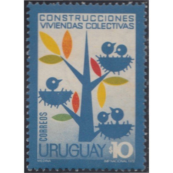 Uruguay 837 1972 Construcciones viviendas colectivas MNH Uruguay 837 1972 Construcciones viviendas colectivas MNH