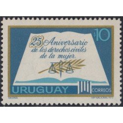 Uruguay 852 1972 25º Aniversario de los derechos cívicos de la mujer MNH Uruguay 852 1972 25º Aniversario de los derechos cívicos de la mujer MNH