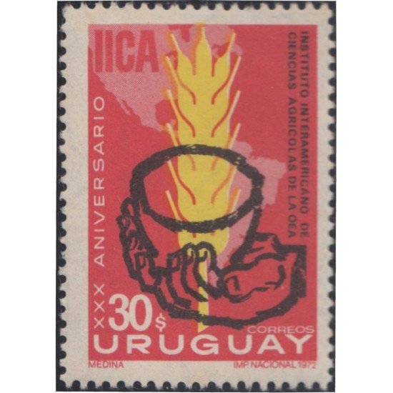 Uruguay 853 1972 30º Aniversario del Instituto Interamericano de Ciencias Agrícolas MNH Uruguay 853 1972 30º Aniversario del Instituto Interamericano de Ciencias Agrícolas MNH