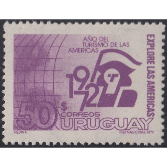 Uruguay 854 1972 Año del turismo en América MNH Uruguay 854 1972 Año del turismo en América MNH