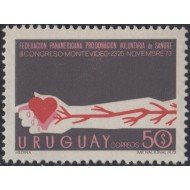Uruguay 866 1973 III Congreso panamericano pro donación voluntaria de sangre MNH