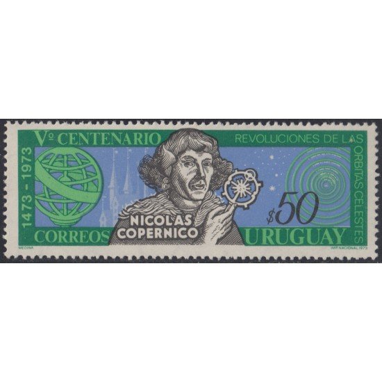 Uruguay 868 1973 500º Aniversario del nacimiento de Nicolás Copernic MNH