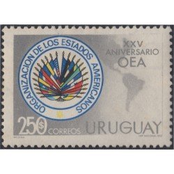 Uruguay 869 1973 25º Aniversario de la Organización de Estados Americanos MNH Uruguay 869 1973 25º Aniversario de la Organización de Estados Americanos MNH