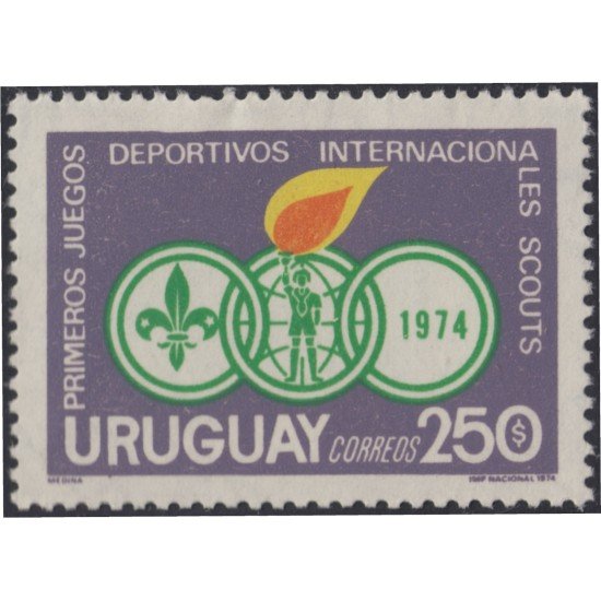 Uruguay 870 1973 Primeros Juegos deportivos internacionales scouts MNH Uruguay 870 1973 Primeros Juegos deportivos internacionales scouts MNH
