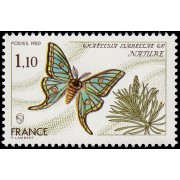 FAU4/S France Francia 2089 1980 Serie naturaleza Mariposa MNH FAU4/S France Francia 2089 1980 Serie naturaleza Mariposa MNH