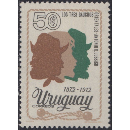 Uruguay 879 1974 Centenario de la publicación de Los Tres Gauchos por Antonio D. Lussich MNH Uruguay 879 1974 Centenario de la publicación de Los Tres Gauchos por Antonio D. Lussich MNH