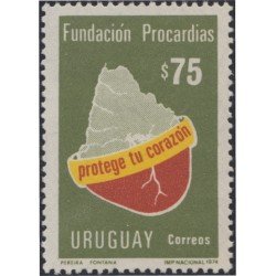 Uruguay 888 1974 Fundación Procardias para la enfermedad cardíaca MNH Uruguay 888 1974 Fundación Procardias para la enfermedad cardíaca MNH
