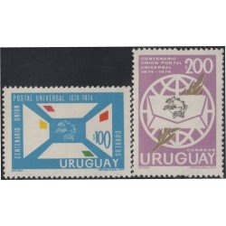 Uruguay 891/92 1974 Centenario de la UPU MNH Uruguay 891/92 1974 Centenario de la UPU MNH