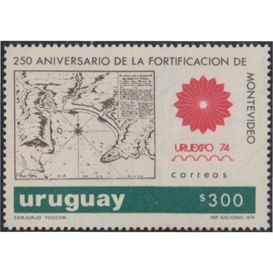 Uruguay 895 1974 Uruguay 895 1974 250 Aniversario de la Fortificación de Montevideo MNH Uruguay 895 1974 Uruguay 895 1974 250 Aniversario de la Fortificación de Montevideo MNH