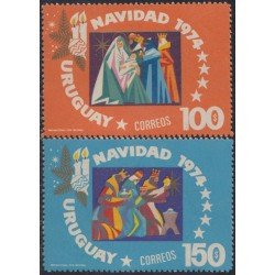 Uruguay 906/07 1974 Navidad Chritsmas MNH Uruguay 906/07 1974 Navidad Chritsmas MNH