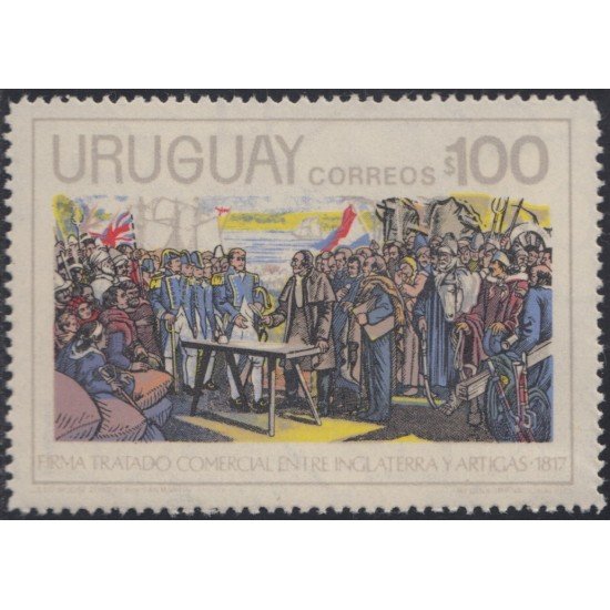 Uruguay 909 1975 Trato Comercial entre Inglaterra y Uruguay por Artigas MNH Uruguay 909 1975 Trato Comercial entre Inglaterra y Uruguay por Artigas MNH