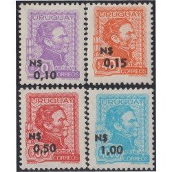 Uruguay 920/23 1975 Timbres postales de 1972/73 MNH Uruguay 920/23 1975 Timbres postales de 1972/73 MNH