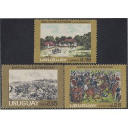 Uruguay 924/26 1975 Batallas de Rincon y Sarandi Solar de Artigas MNH Uruguay 924/26 1975 Batallas de Rincon y Sarandi Solar de Artigas MNH