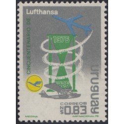 Uruguay 937 1976 50º Aniversario de la empresa Alemana Lufthansa MNH Uruguay 937 1976 50º Aniversario de la empresa Alemana Lufthansa MNH