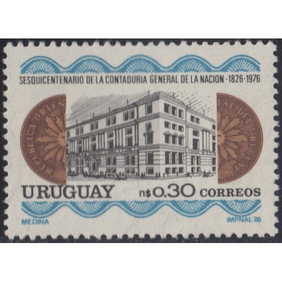 Uruguay 954 1976 150 Aniversario de los tribunales de cuentas MNH Uruguay 954 1976 150 Aniversario de los tribunales de cuentas MNH