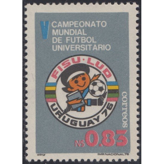 Uruguay 957 1976 V Campeonato del Mundo de Fútbol Universitario en Montevideo MNH Uruguay 957 1976 V Campeonato del Mundo de Fútbol Universitario en Montevideo MNH