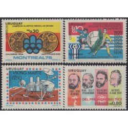 Uruguay 958/61 1976 Aniversarios y Eventos 1976/78 MNH Uruguay 958/61 1976 Aniversarios y Eventos 1976/78 MNH