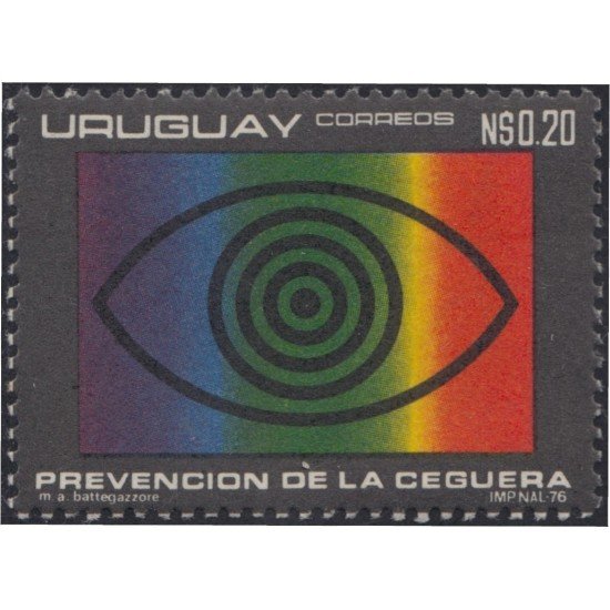 Uruguay 962 1976 Día Mundial de la Salud Prevención de la ceguera MNH Uruguay 962 1976 Día Mundial de la Salud Prevención de la ceguera MNH