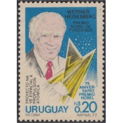 Uruguay 971 1977 Werner Heisenberg Premio Nobel de Física MNH Uruguay 971 1977 Werner Heisenberg Premio Nobel de Física MNH