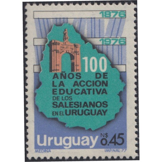 Uruguay 976 1977 100º Años de la Asociación Educativa de los Salesianos en el Uruguay MNH
