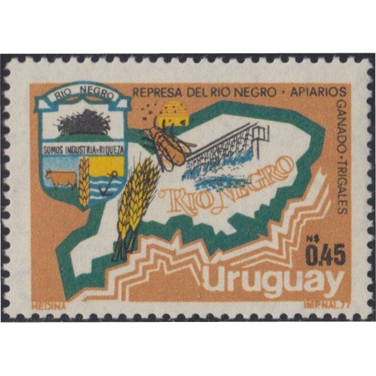Uruguay 982 1977 Provincia Río Negro MNH Uruguay 982 1977 Provincia Río Negro MNH