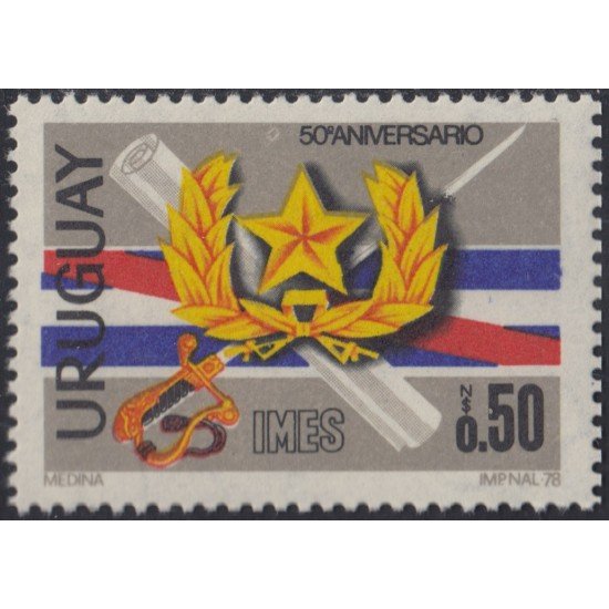 Uruguay 998 1978 50º Aniversario del Instituto Militar de altos Estudios IMES MNH Uruguay 998 1978 50º Aniversario del Instituto Militar de altos Estudios IMES MNH