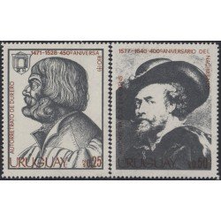Uruguay 999/1000 1978 450º Aniversario de la muerte Albrecht Durer 400 Aniversario del nacimiento de P.P. Rubens MNH Uruguay 999/1000 1978 450º Aniversario de la muerte Albrecht Durer 400 Aniversario del nacimiento de P.P. Rubens MNH
