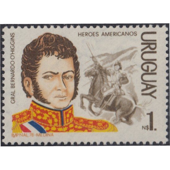 Uruguay 1005 1978 Bicentenario del nacimiento del General Bernardo O´Higgins Riquelme MNH Uruguay 1005 1978 Bicentenario del nacimiento del General Bernardo O´Higgins Riquelme MNH