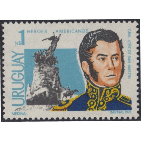 Uruguay 1019 1979 Bicentenario del nacimiento del General José San Martín MNH Uruguay 1019 1979 Bicentenario del nacimiento del General José San Martín MNH
