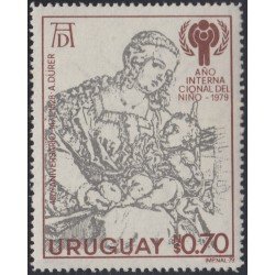 Uruguay 1022 1979 Año Internacional del Infante y 450º aniversario de la muerte de A. Durer MNH Uruguay 1022 1979 Año Internacional del Infante y 450º aniversario de la muerte de A. Durer MNH