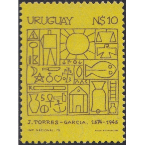 Uruguay 1039 1979 Cuadro de J. Torres García MNH Uruguay 1039 1979 Cuadro de J. Torres García MNH