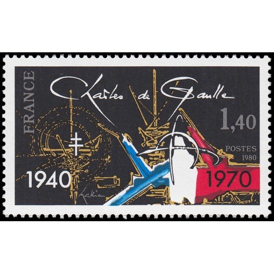France Francia 2114 1980 Charles De Gaulle MNH France Francia 2114 1980 Charles De Gaulle MNH