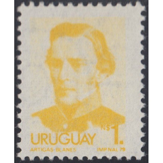Uruguay 1049 1980 Serie Antigua Retrato de José Artigas MNH Uruguay 1049 1980 Serie Antigua Retrato de José Artigas MNH