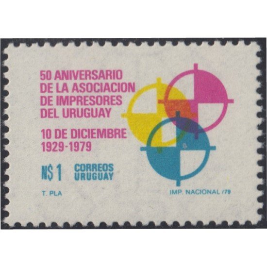 Uruguay 1051 1980 50 Aniversario de la Asociación de impresores del Uruguay MNH Uruguay 1051 1980 50 Aniversario de la Asociación de impresores del Uruguay MNH